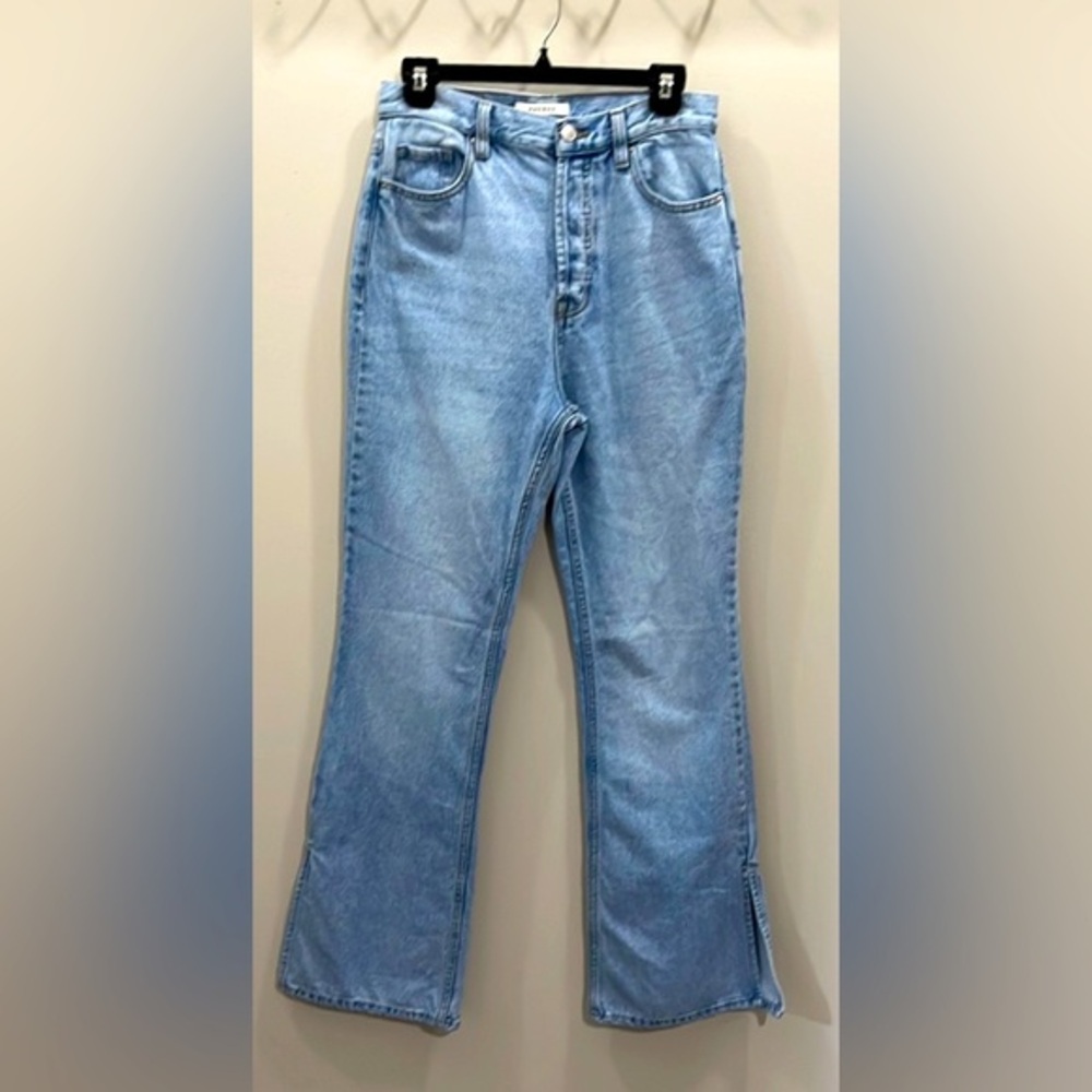 PACSUN EUC Size 28 High Rise Boot Cut 🌟Split Up Leg Seam! 🌟 Button Front Fly
